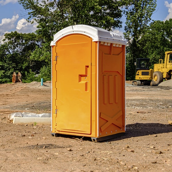 how often are the porta potties cleaned and serviced during a rental period in Metcalfe